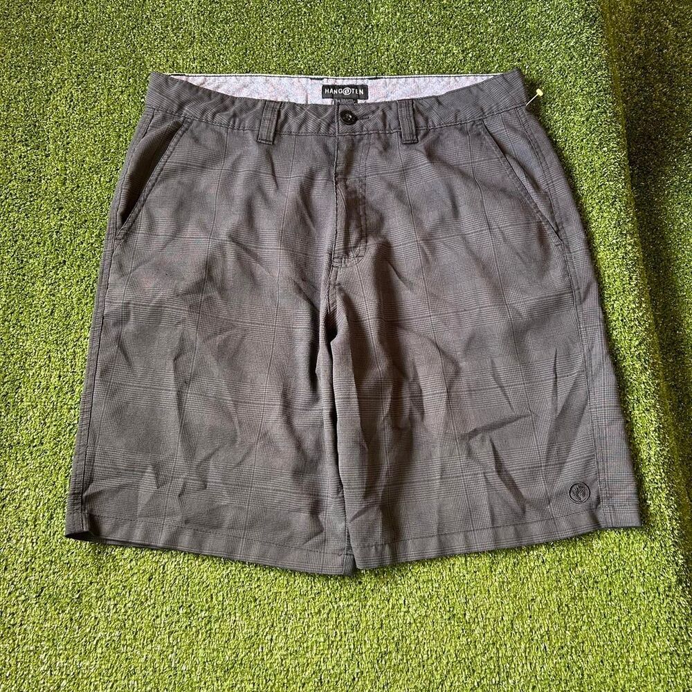Hang-ten Men's Grey and Black Shorts